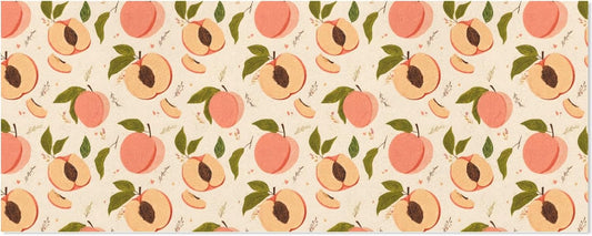 OTVEE Peaches Pattern Design Birthday Wrapping Paper Roll, Mini Roll Gift Wrap Perfect for Weddings, Brides, Holidays, Baby Showers - 58 x 22.8 inches