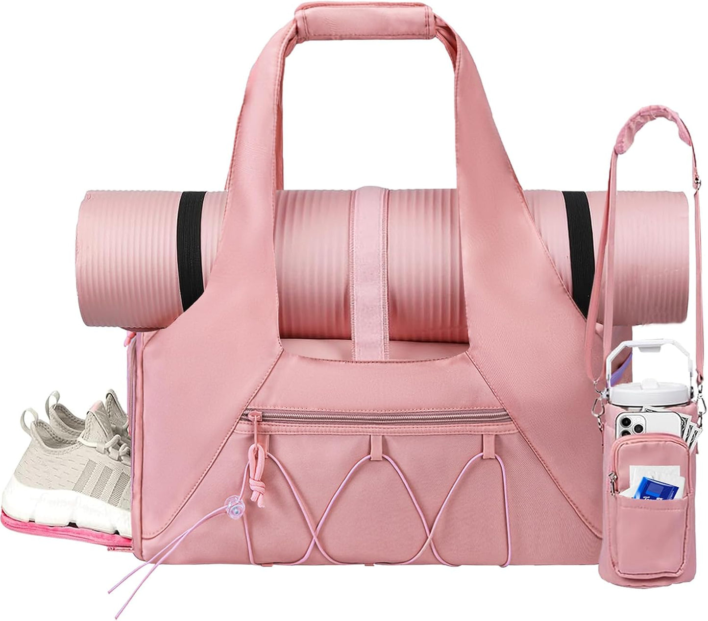 Gym Bag for Women & Men Duffle Bag with Shoes Compartment and Wet Compartment - Ideal for Travel, Gym, Sports, Duffel, Weekender, Dance