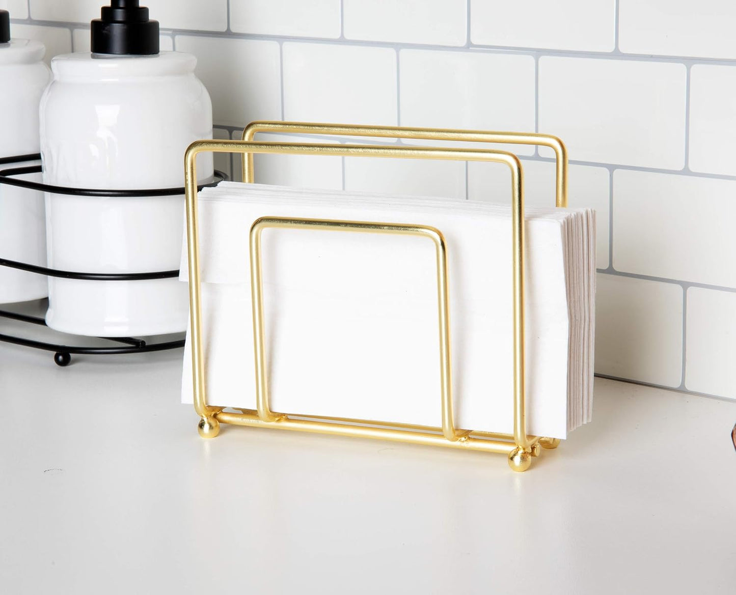 Mind Reader Wire Napkin Holder, One Size,Rose Gold