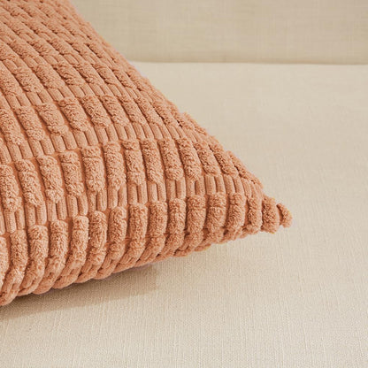 Fancy Homi 4 Packs Decorative Throw Pillow Covers for Living Room Couch Bed, Modern Farmhouse Boho Home Décor Accent Cushion Case, 20" x 20", Peach