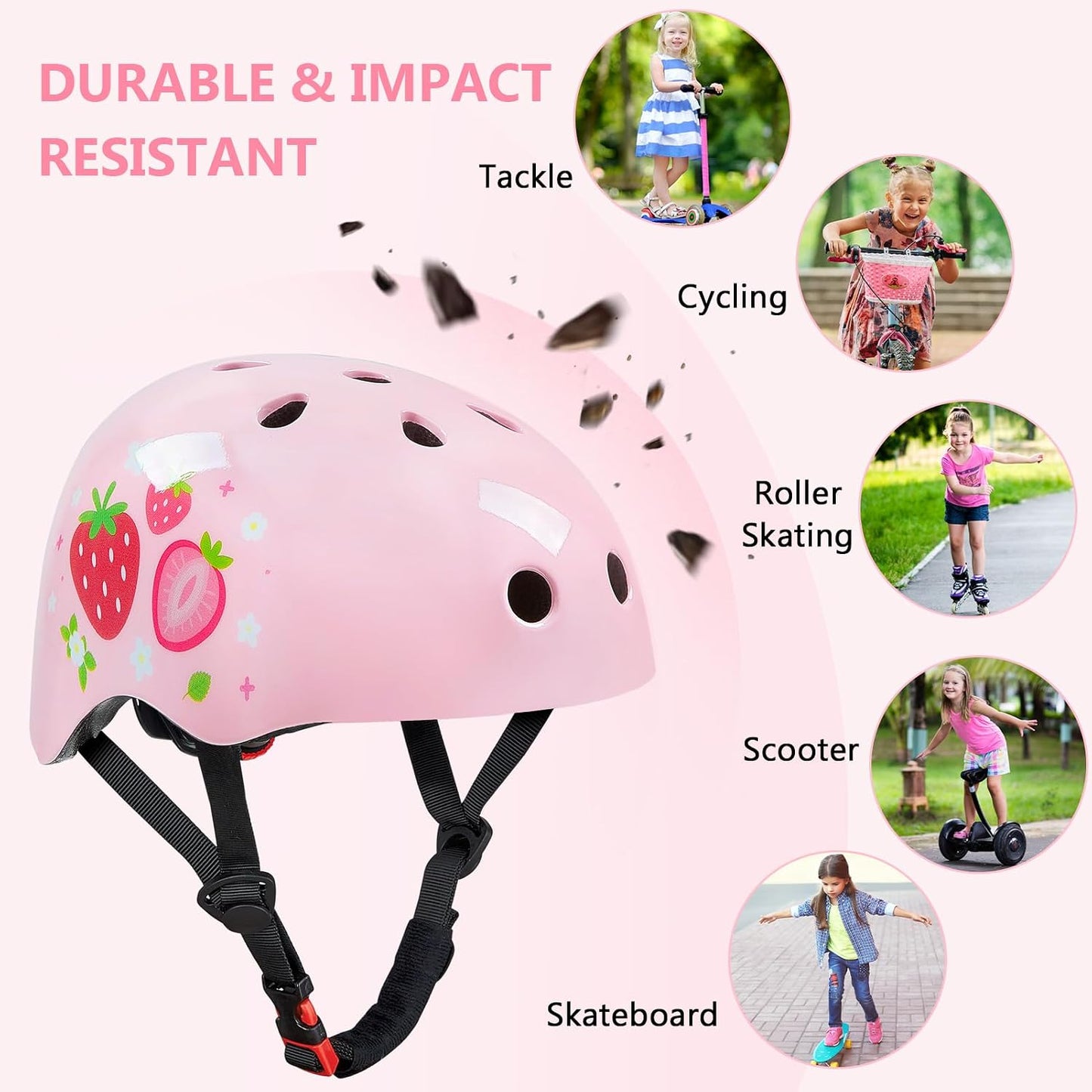 Toddler Helmet, Bienbee Kids Bike Helmet Skateboard Helmets for Bicycle Balance Bike Scooter for Girls Boys Kids Age 3-5-8-14 Years