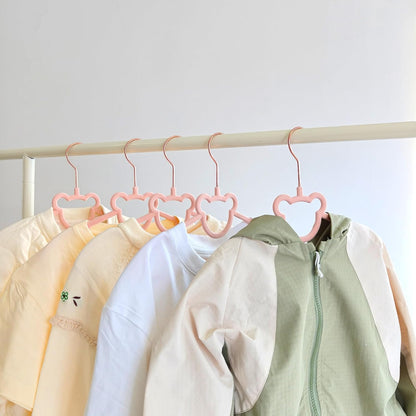 30 Pack Pink Velvet Kids Clothes Hangers - 12.6in for Ages 4-10, with Cute Bear, Rotating Rose Gold Hook, Non-Slip, Space-Saving Slim Felt Hangers for Toddler Coats, Jackets, Dresses