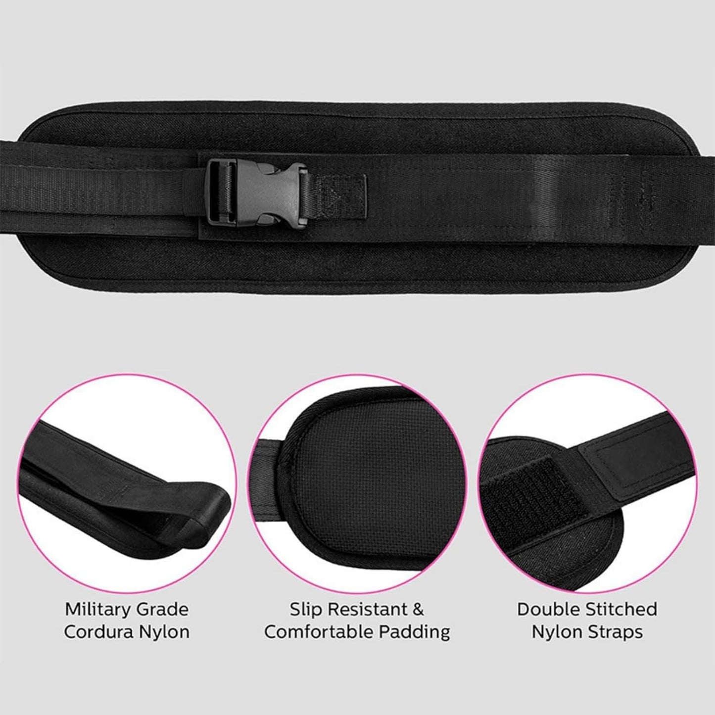 Hip Thrust Adjustable Resistance Weight Belt for Home Workouts, Exercise Hip Thrust Belt for Kettlebell Training & Butt Shaping with Extra Cushioning and Adjustable Resistance