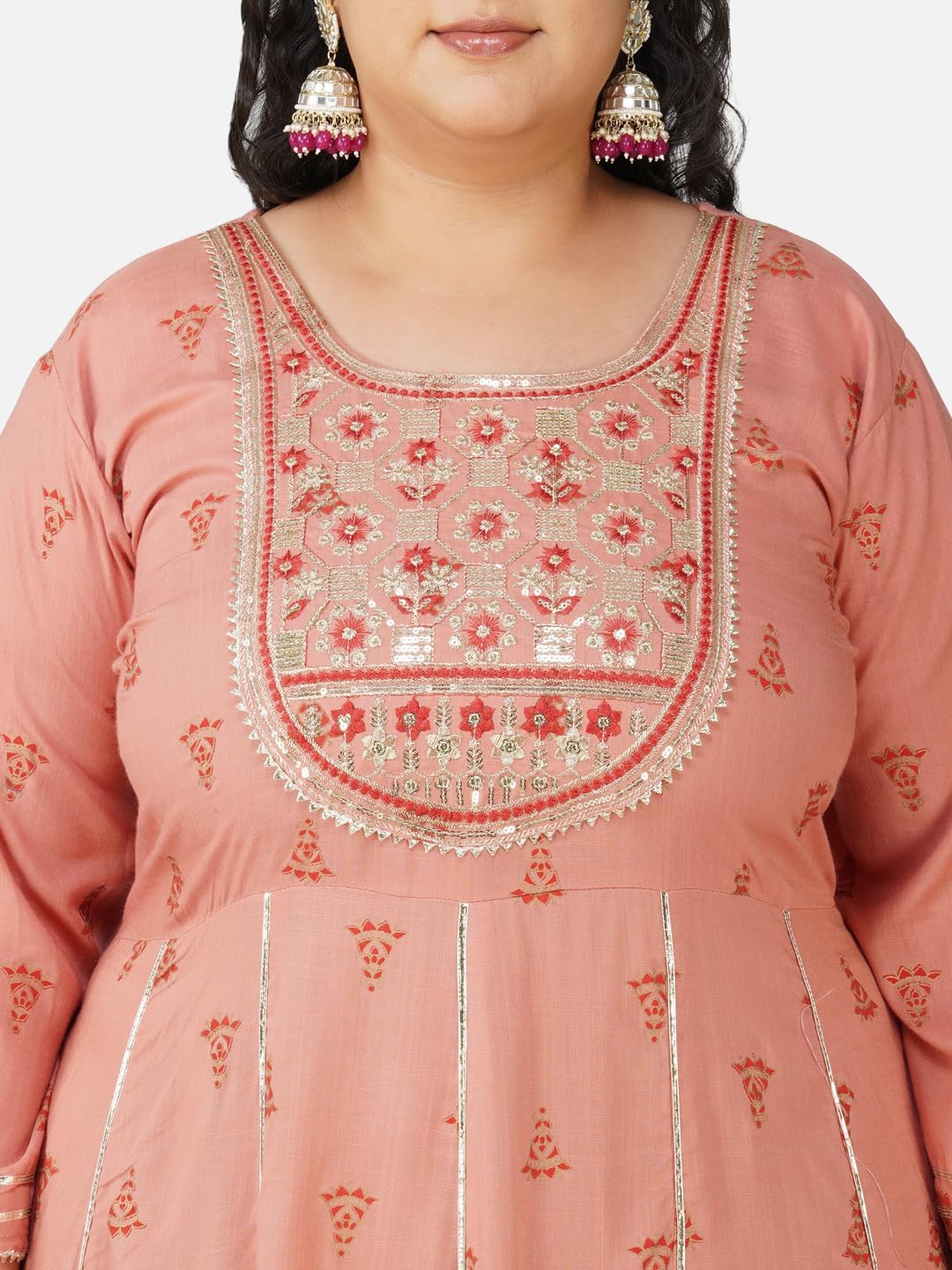 AnjuShree Choice Women Indian Women Plus size Kurti Tunic | ORDER 1 SIZE BIGGER