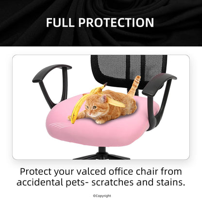 DIVA EN CAMINO DEC Stretchable Desk Office Chair Seat Cushion Covers - Universal Spandex Computer Chair Slipcover - Anti-Scratch Dogs, Cats, Pets Removable Washable Cushion Protectors