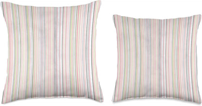 Pastel Pink Stripes Aesthetic Boho Minimalist Pattern Throw Pillow