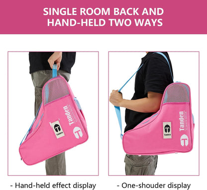 Tanden Roller Skate Bag Ice Skate Bag for Kids and Adult, Roller Blade Bag Figure Ice Skating Bag to Carry Ice Skates Inline Skate Bag