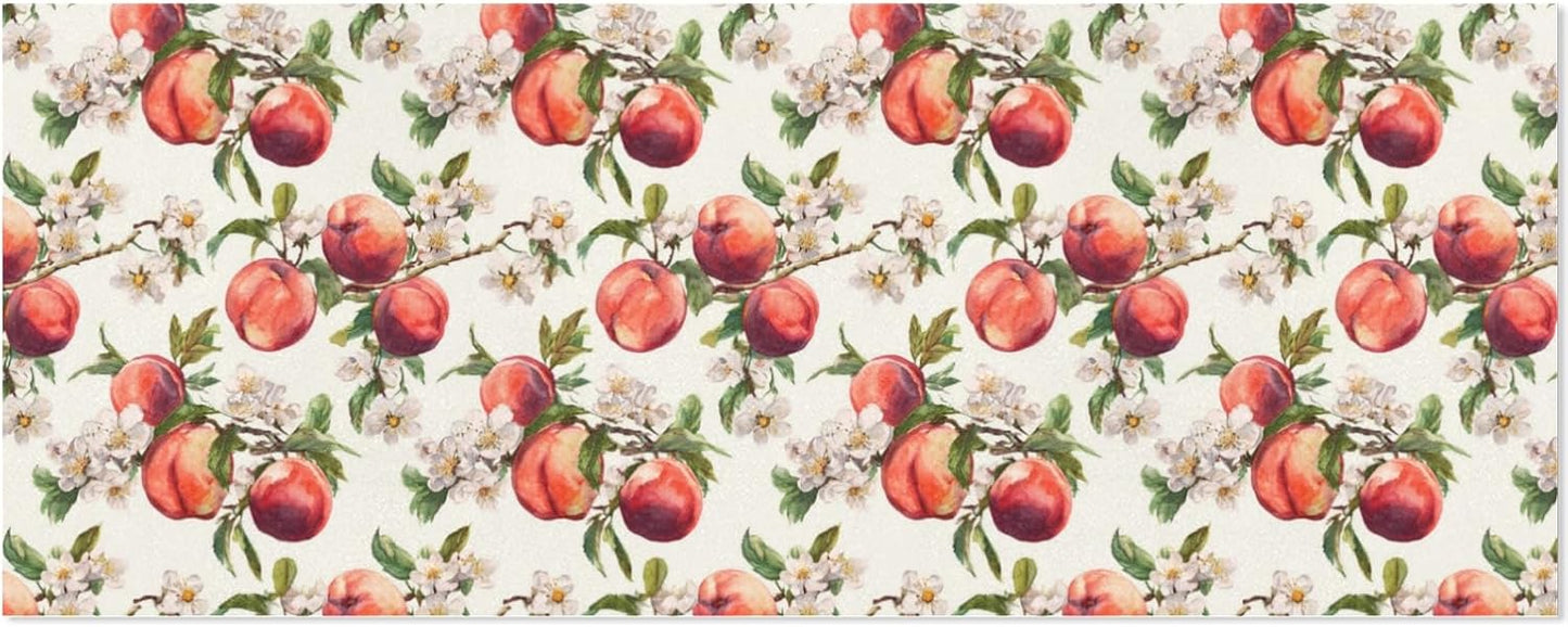 OTVEE 3 Rolls Birthday Wrapping Paper Roll - Watercolor Peaches Design Gift Wrapping Paper for Christmas, Bridal, Holiday, Party, Baby Shower - 58 x 22.8 inch