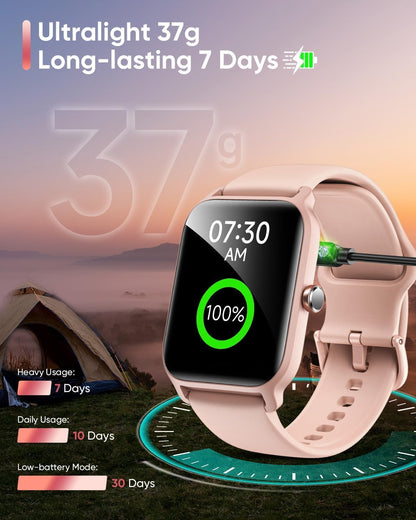 Fitpolo Smart Watch for Women Android & iPhone, Alexa Built-in [1.8" HD Screen] IP68 Waterproof Fitness Watch with Bluetooth Call (Answer/Make), Heart Rate/Sleep/SpO2 Monitor, 105 Sports Trackers