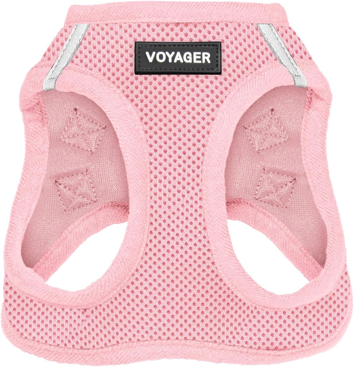 Best Pet Supplies Voyager Step-in Air Harness - All Weather Mesh, Reflective, No Pull Harness for Dogs, Cats - Secure with Hook & Loop Fastener, Buckle, Double D-Rings - Pink, S