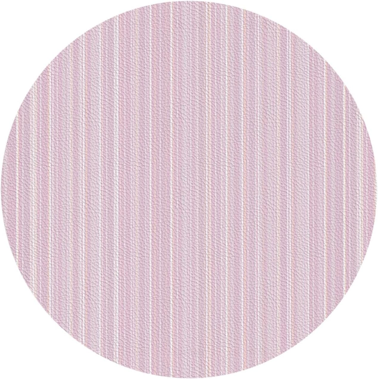 Pastel Light Pink Thin Stripes Pattern Drinks Coasters Set of 4 Leather Drink Coasters for Tabletop Protection Heat Resistant Bar Cup Mat Pad