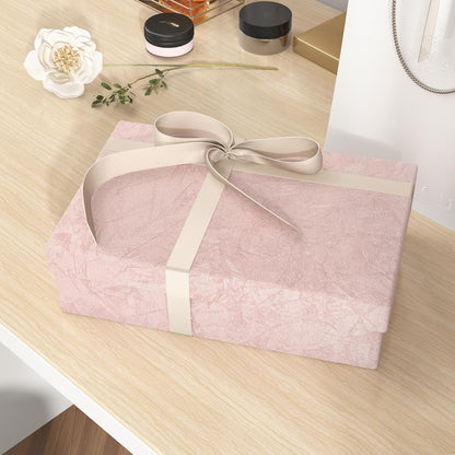 Wallercity Flocking Fabric Wallpaper Floral Leaves Pink Velvet Wallpaper Peel and Stick DIY Self Adhesive Pink Contact Paper for Drawer Liner Bedroom Cabinets 17.5''x78.7'' Soft Fluff for Jewelry Box