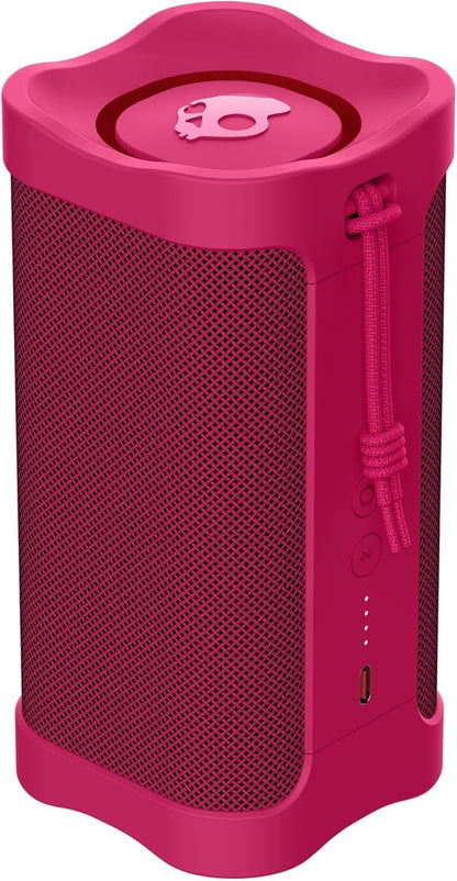 Skullcandy Wireless Terrain XT Bluetooth Speaker - IPX7 Waterproof Portable Terrain Speaker with Dual Custom Passive Radiators, 14 Hour Battery, Nylon Wrist Wrap, & True Wireless Stereo (Pink)