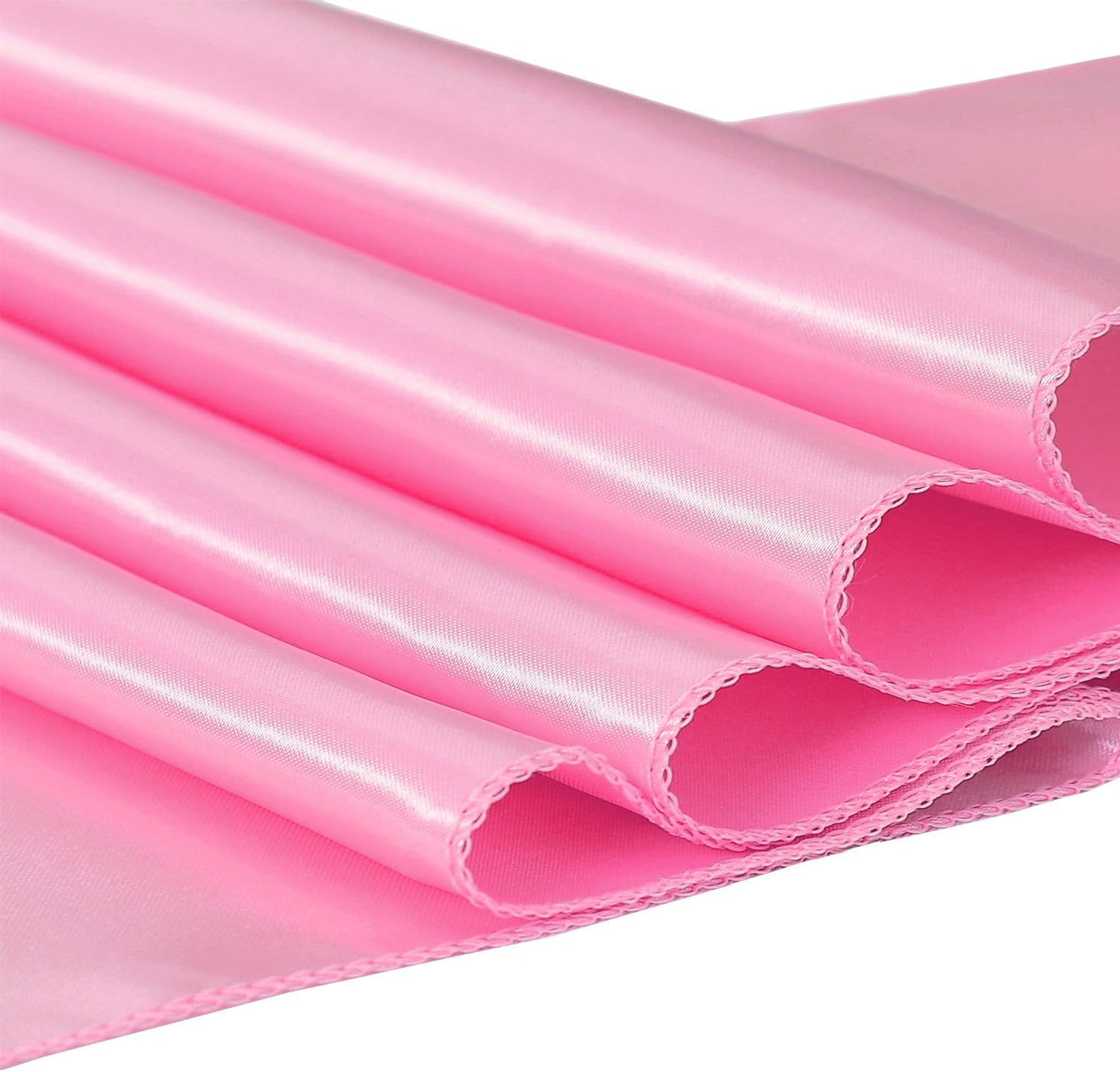Pack of 10 Satin Pink Table Runners 12 x 108 Inches - WENSINL Light Pink Table Runner for Party Wedding Birthday Anniversary Banquet Baby Shower Engagement Dining Room Decorations
