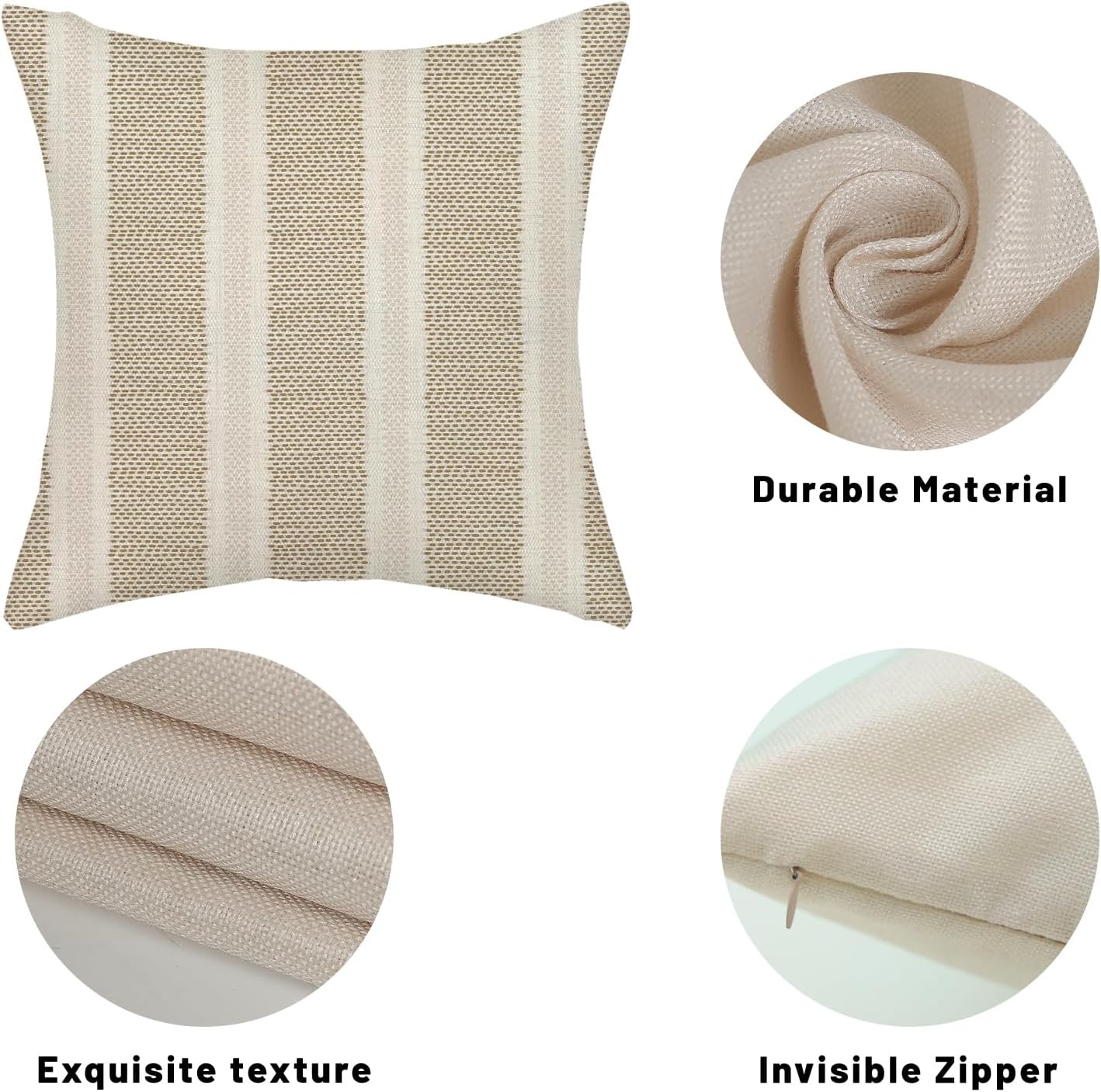 Pink Sage Green Pillow Covers 18x18 Inch 2 Pcs Boho Preppy Polka Dots Striped Decor Throw Pillows Modern Geometric Outdoor Farmhouse Decoration Pillowcase Linen Cushion Cover for Couch Sofa