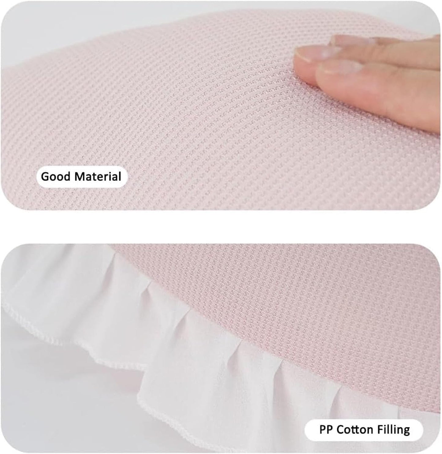 Pink Bow Pillow - Decorative Lace Bowknot Throw Pillow, Cute Shaped Pillows for Sofa, Couch, Bed, Living Room, Bedroom