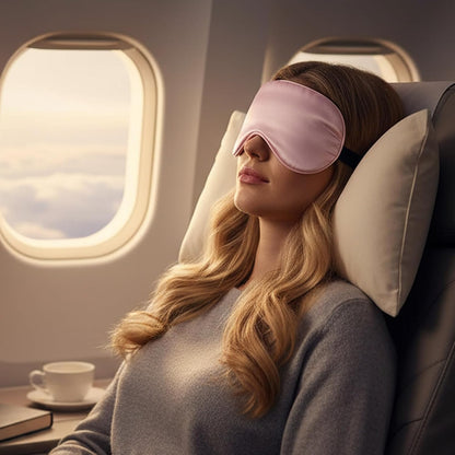 4 Pcs Pink Silk Sleep Mask for Sleeping with Adjustable Strap, Silk Eye Masks Satin Blackout Blindfold Sleep Eye Cover Comfortable Blindfold Eyeshade for Men&Women