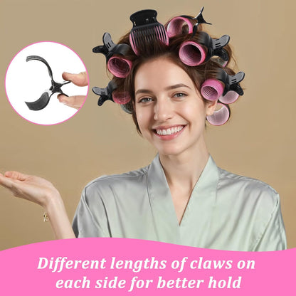 8 Sets Hot Roller Clips Versatile Hair Roller Clamps Curler Claw Replacement Clip Hair Section Styling Tool Set for Women Girls Effortless Curls Waves