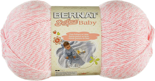Bernat Softee Baby Baby Pink Marl Yarn - 3 Pack of 141g/5oz - Acrylic - 3 DK (Light) - 362 Yards - Knitting/Crochet