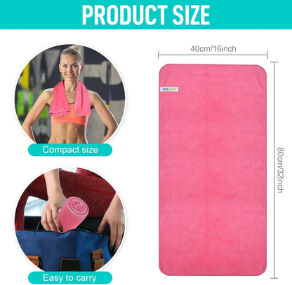SINLAND Microfiber Gym Towels Super Absorbent Compact Travel Workout Towel Quick Dry Camping Sweat Towel for Sports Beach Swimming Backpacking Hiking and Yoga Men Women 16 Inch X 32 Inch
