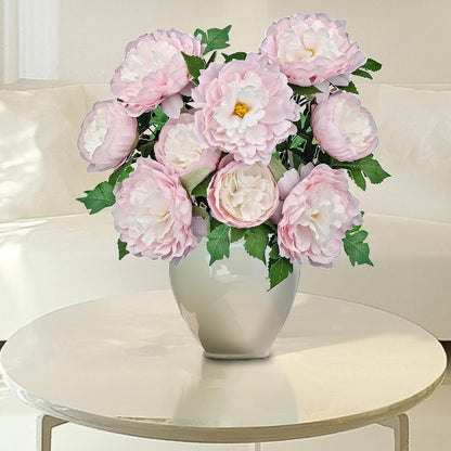Premium Pink Peonies Artificial Flowers, Fake Silk Peony Flowers with Stems, Faux Florals for Wedding Bridal Bouquets, Floral Arrangements, Table Centerpieces, Home Decorations