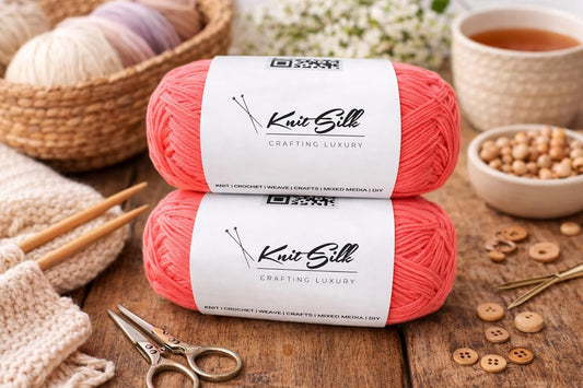 Knitsilk CottonMuse 100% Gassed Mercerized Cotton Yarn – Pack of 2 (75g Each), Total 764 Yards – Matte Finish Crochet Thread for Apparel, Home Décor & DIY Crafts – Dark Peach
