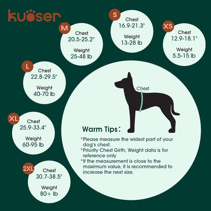 Kuoser Dog Life Jacket High Flotation, Reflective Dogs Life Vest for Swimming Boating, Adjustable Small Medium Large Dog lifejacket, Lightweight Dogs Life Preserver Rescue Handle Spring Summer Pool