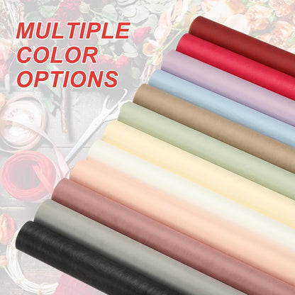 PATIKIL Flower Wrapping Paper 22.83 Inch, 20 Pcs Cotton Wrapping Flower Paper Tissue Paper for Flower Bouquet Gift Wrapping Valentine's Day Graduation Gift Floral Wrap, Rose Pink