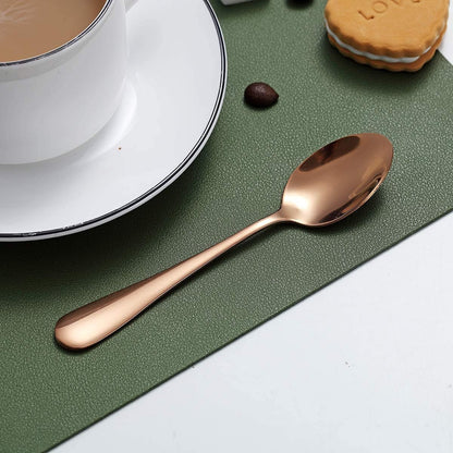 Kyraton Rose Gold Coffee & Tea Spoons, 5.5" Titanium Plated, Pack of 6