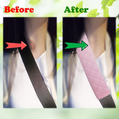 Car Seat Belt Cover Pad, 5 Pack, Seatbelt Covers for Car Accessories, Soft Material, Car Seat Strap Pads, Pink 10.63 inches, Applicable for All Vehicles, Comfort for Neck Shoulders (5-Pink)