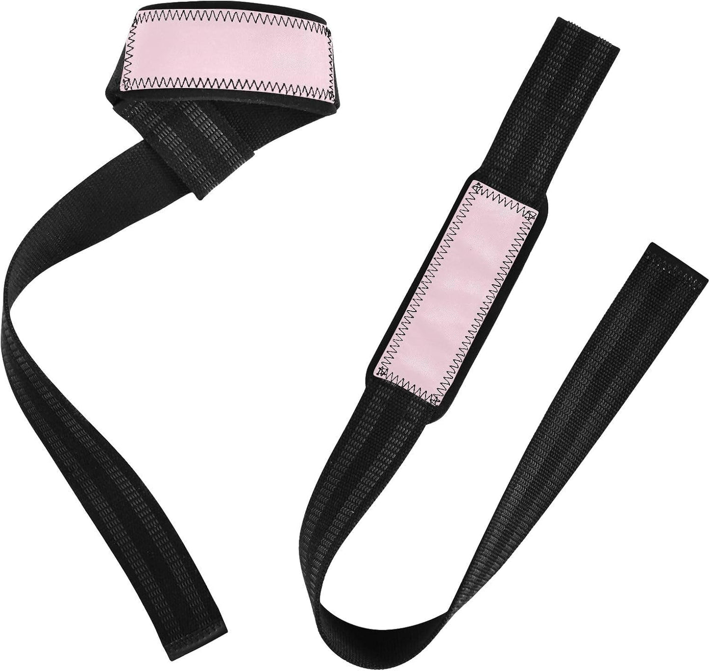 Coral Pink Neoprene Padded Lifting Strap, 26.9" Length, 1.5" Width, Grip Straps for Weight Lifting