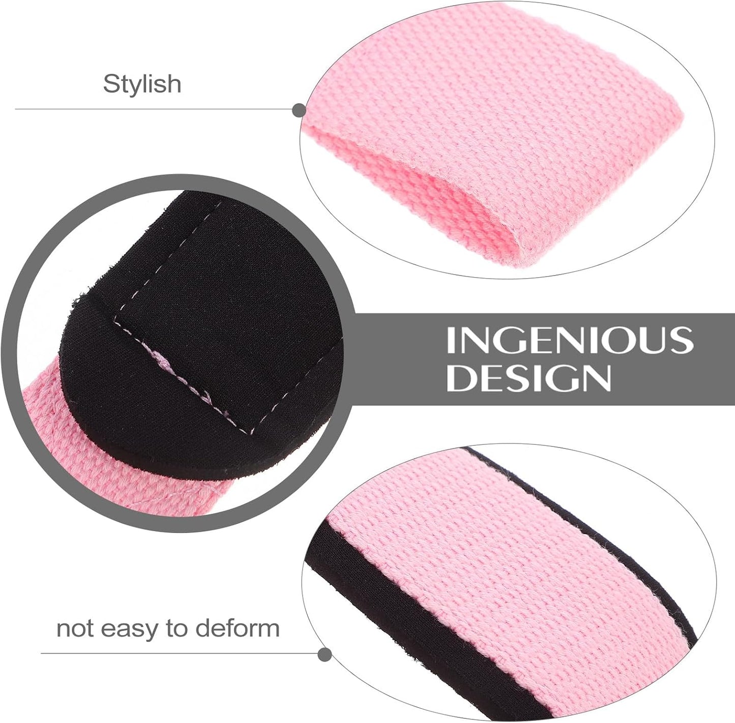 Wrist Support Weightlifting Straps 2pcs Anti-slip Fitness Wrist Guards Pink for Women Deadlift Grip Training Sports Protection