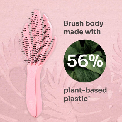 Wet Brush Go Green Curl Detangler Hair Brush - Pale Pink Ultra-Soft IntelliFlex Detangling Bristles Glide Through Tangles with Ease - Great For Curly Hair-No Split Ends & Pain-Free for Wet or Dry Hair