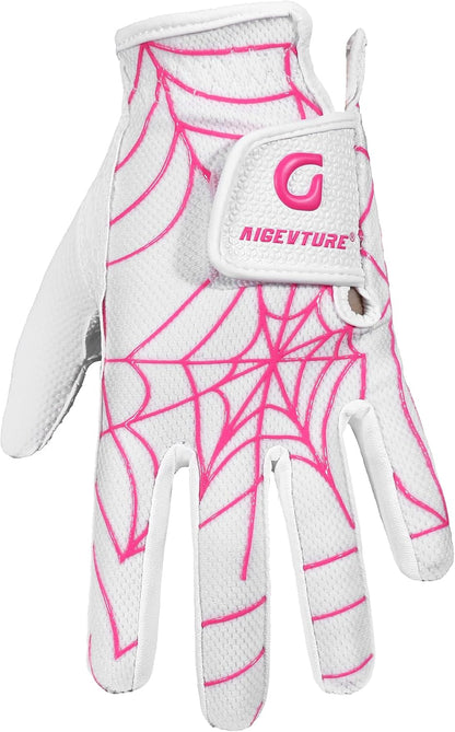 AIGEVTURE Golf Gloves Kids Junior Toddlers Left Hand Children's Premium Youth Golf Gloves Boys Girls