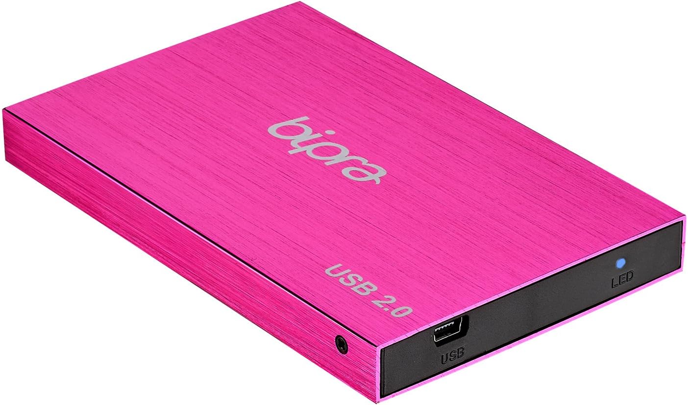 1TB USB 2.0 External Pocket Slim Hard Drive - Sweet Pink - Ntfs