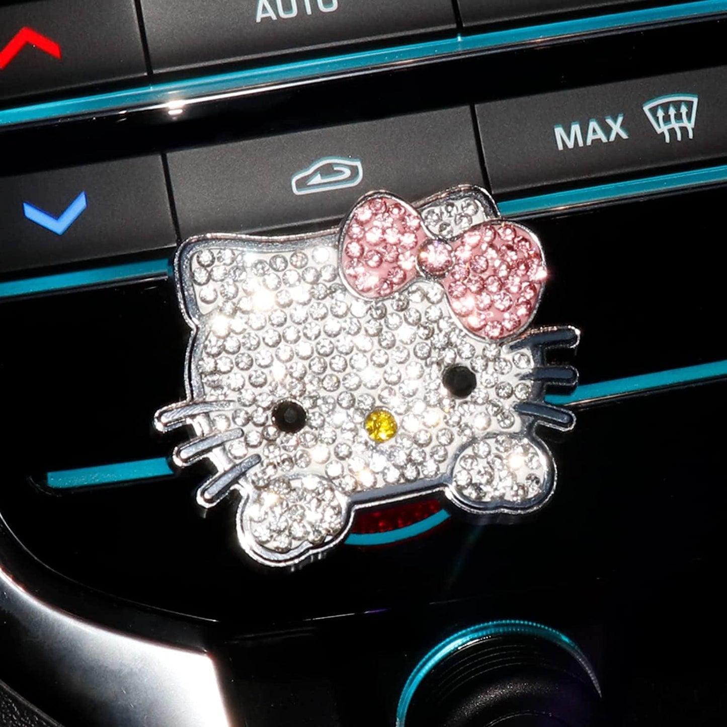 Pangpai Pink Car Accessories 3 Pcs for 5 Buttons Nissan Key Fob Cover with Bling Keychain Cute Push to Start Button Cover