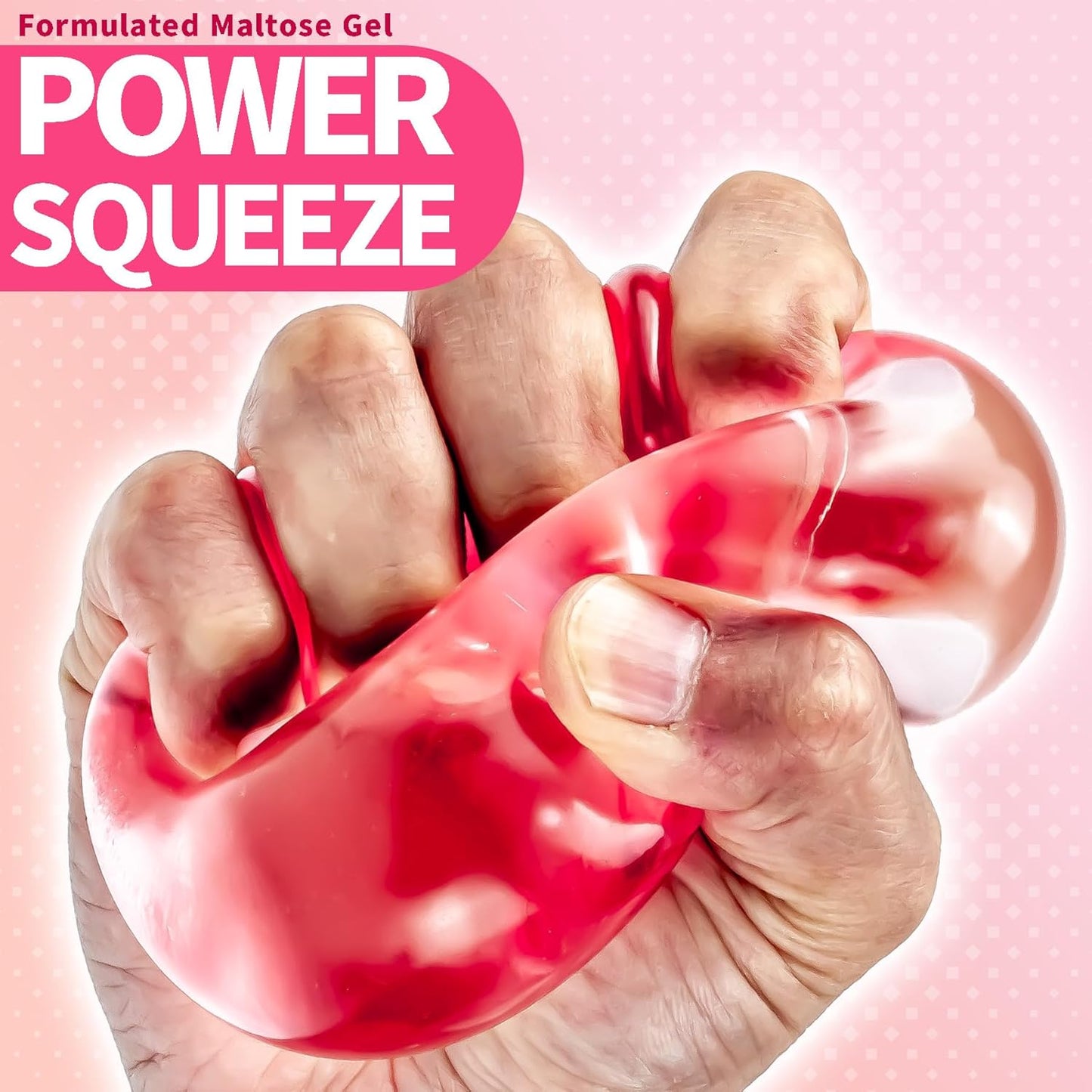 Premium MEGA Cube – Oversized Heavy-Duty Squishy Fidget Toy for Big Hands & Adults, Ultra-Firm Gel for Stress Relief & Sensory Focus, Lab & CPC/ASTM Certified (Pink)