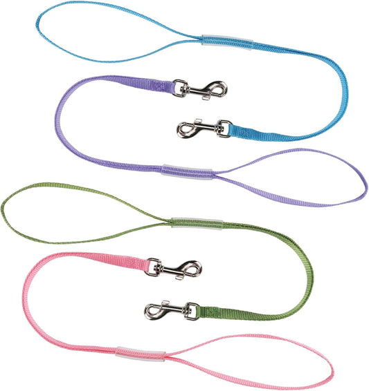 Top Performance Fashion Grooming Loops - Versatile Nylon Loops to Secure Dogs on Tabletops While Grooming - 18", 4-Pack,Blue/ Green/ Pink/ Purple