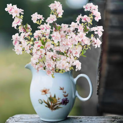 3 Pcs Cherry Blossom Branches for Vase Long Stems Artificial Flowers Spring Summer Decor Light Pink Faux Silk Cherry Blossom Branches for Home Wedding Party Table Centerpieces