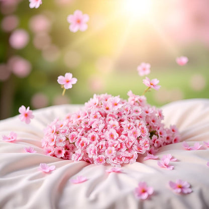 100 Pcs Pink Artificial Cherry Blossoms Heads Silk Peach Flowers Faux Flower Heads Fake Small Flowers Floral Decors Party Decoration Artificial for DIY Home Wedding Crafts Decoration