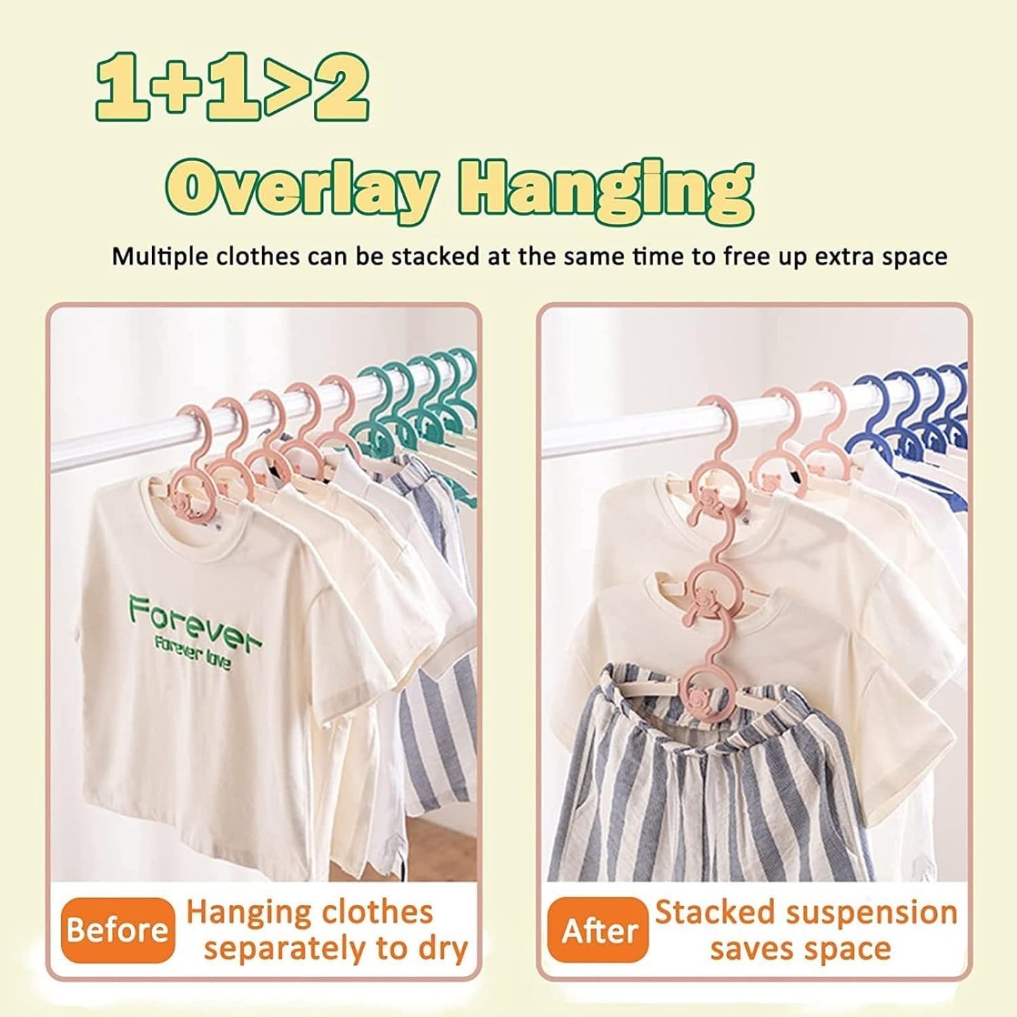 HGYZE Baby Hangers for Closet, Non-Slip 11"-14" Adjustable Infant Clothes Hanger for Nursery, 0-18yrs Plastic Kid Hanger Clothing Organizer, Children Pink Plastic Rack for Newborn Toddler Coat, 20pcs