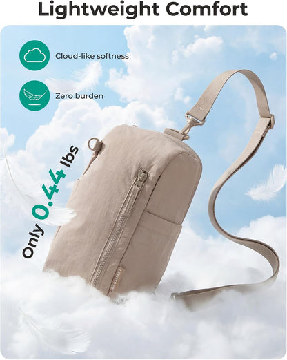 BAGSMART Small Sling Bag for Women, Fast Track Crossbody Bag Mini Backpack purse for Daily Travel Gym