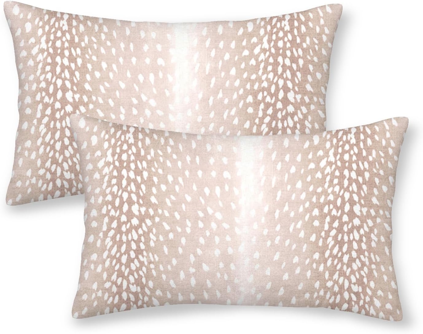 Pink Sage Green Pillow Covers 18x18 Inch 2 Pcs Boho Preppy Polka Dots Striped Decor Throw Pillows Modern Geometric Outdoor Farmhouse Decoration Pillowcase Linen Cushion Cover for Couch Sofa