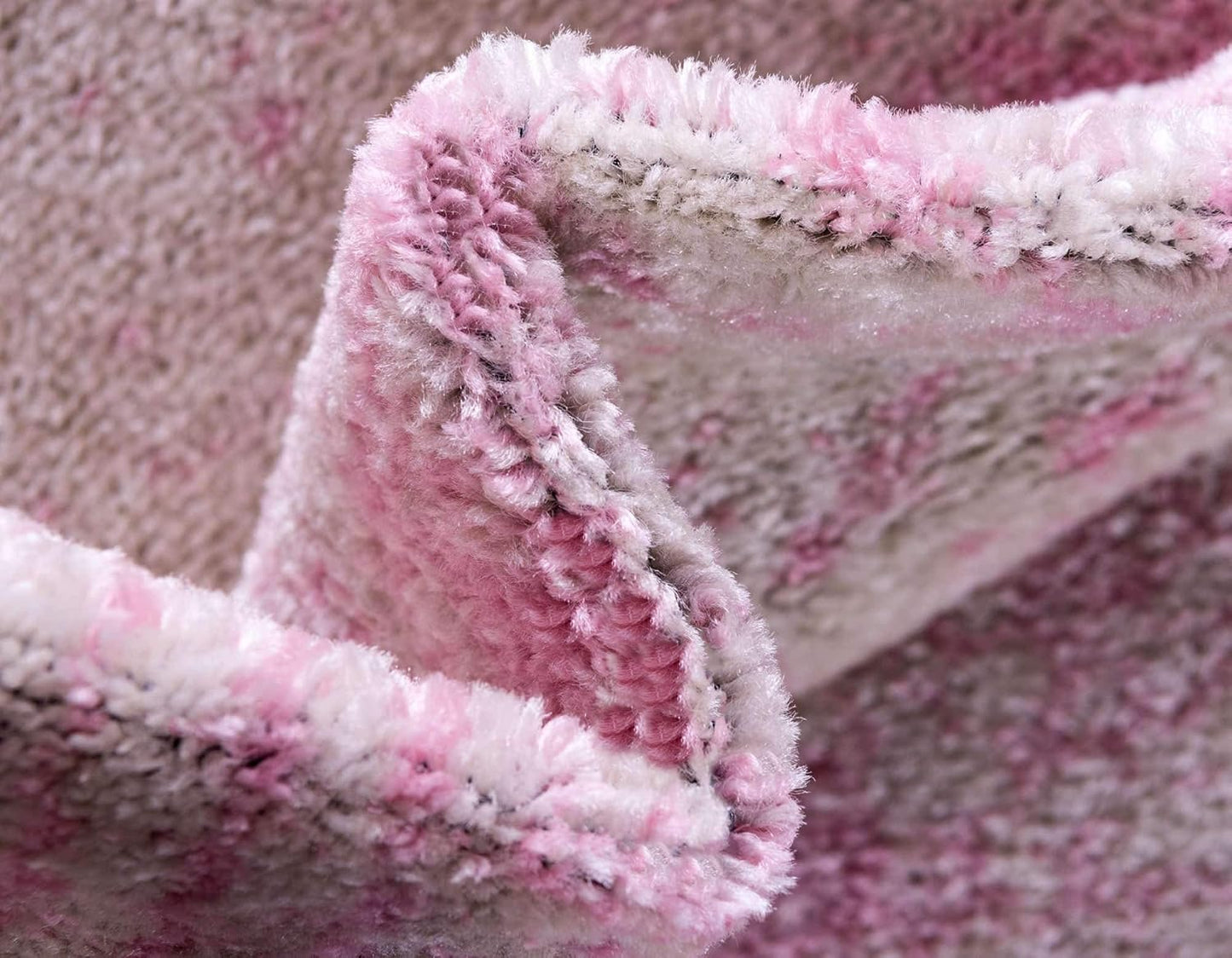 Unique Loom Bromley Collection Area Rug - Wells (4' 1" x 6' 1" Rectangle, Pink/ Ivory)