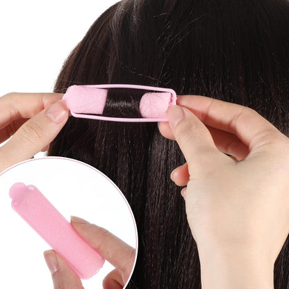 Oruola 14pcs Foam Hair Rollers,2.67 In Hair Rollers to Sleep In,Heatless Curlers for Fine Thin Hair,Sponge Rollers for Hair,Soft Hair Rollers for Hair Styling,Long Short Hair Ladies Children (Pink)
