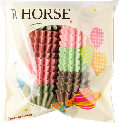 Mini Size Cupcake Liners - 240 Counts Sage Moss Green Dusty Pink Grease Resistant Muffin Baking Cups Bulk Green & Pink Disposable Paper Wrappers Cupcake Liners for Birthday Baby shower Party Favor