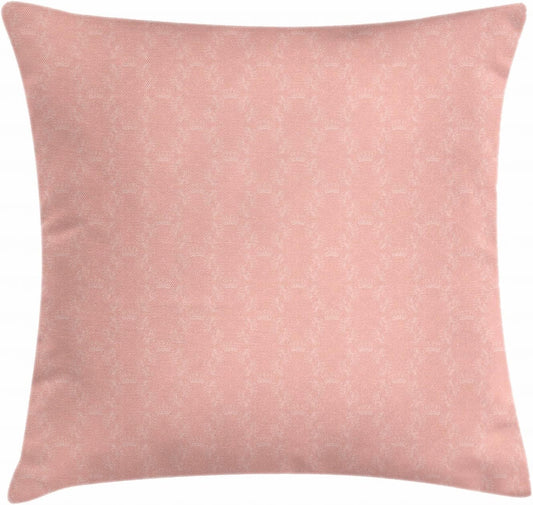 Ambesonne Peach Throw Pillow Cushion Cover, Soft Colored Background with Crowns and Floral Abstract Motifs with Faded Look Monochrome, Decorative Square Accent Pillow Case, 20" X 20", Coral