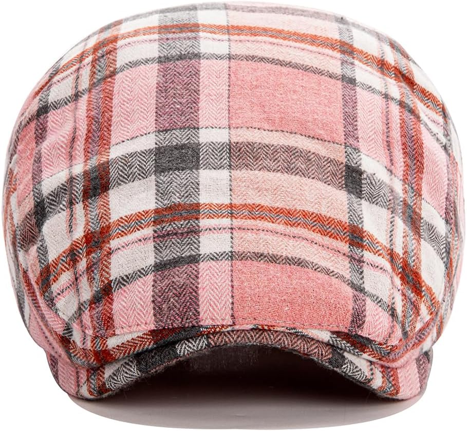 Men's Newsboy Cap, Ivy Style Gatsby Flat Cap, Adjustable Irish Cabbie Ivy Driving Hunting Cap.