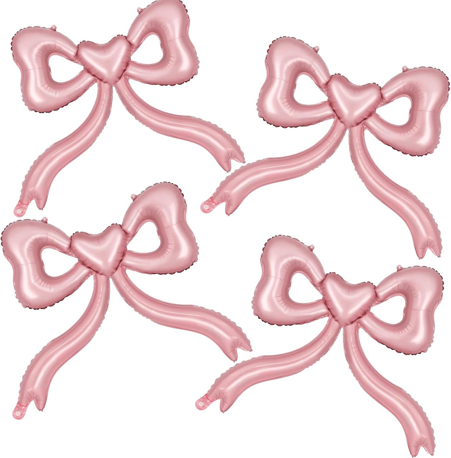 Pink Bow Balloons for Bachelorette Party Decorations - Pink Balloons Bow Theme Princess Birthday Party Decorations Women Girls, Bridal Engagement Wedding Bachelorette Mother's Day Decor Supplies