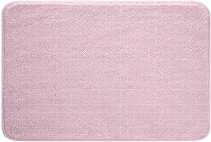 Feelyou Pink Grid Bathroom Rugs Microfiber 16"x24" Buffalo Plaid Checkered Bath Mats Non-Slip White Lines Bathroom Accessories Floor Doormats Soft Door Mat